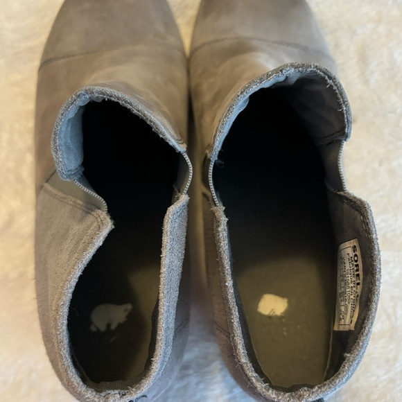 Sorel Evie Pull On Wedge Bootie Gray - Picture 11 of 14